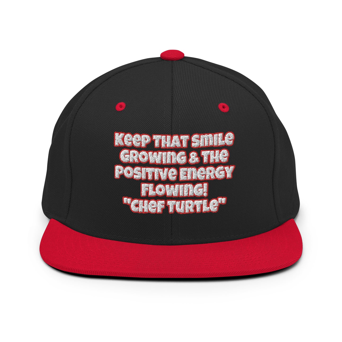 Chef Turtle Positive Quote Snapback Hat