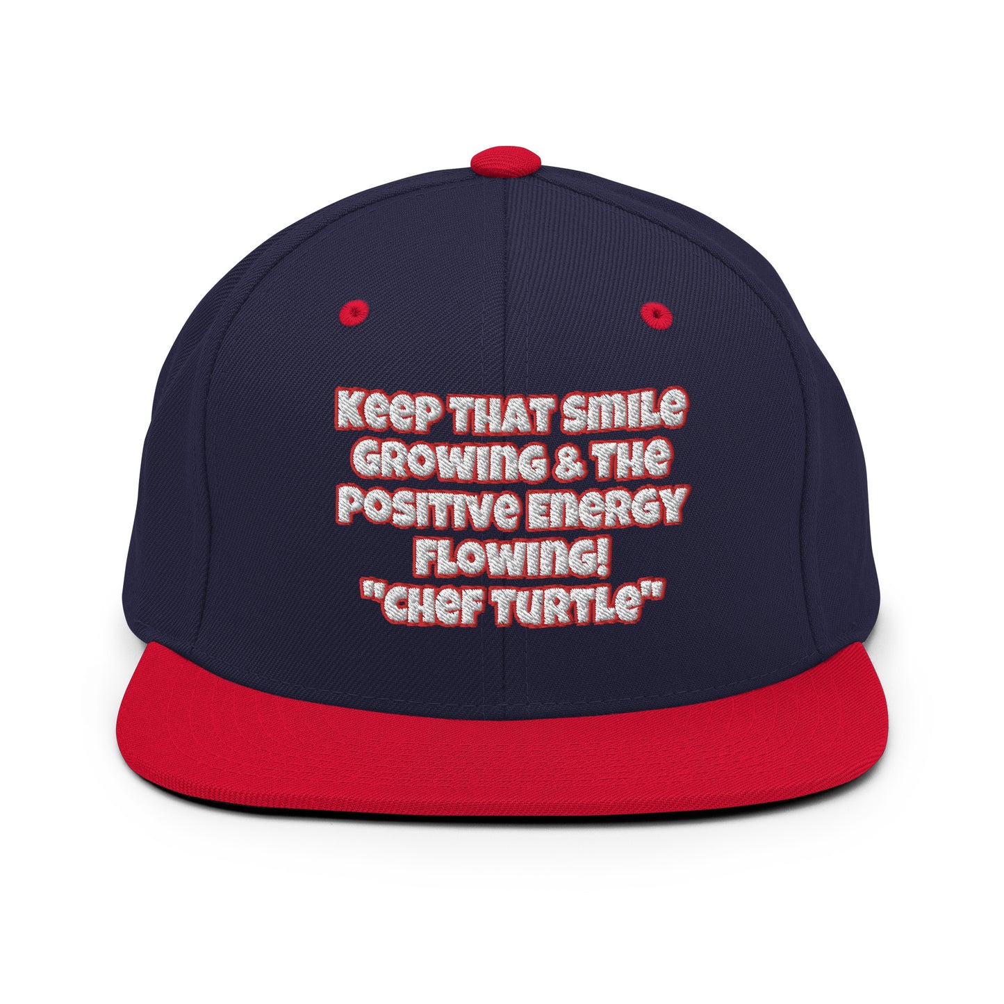 Chef Turtle Positive Quote Snapback Hat