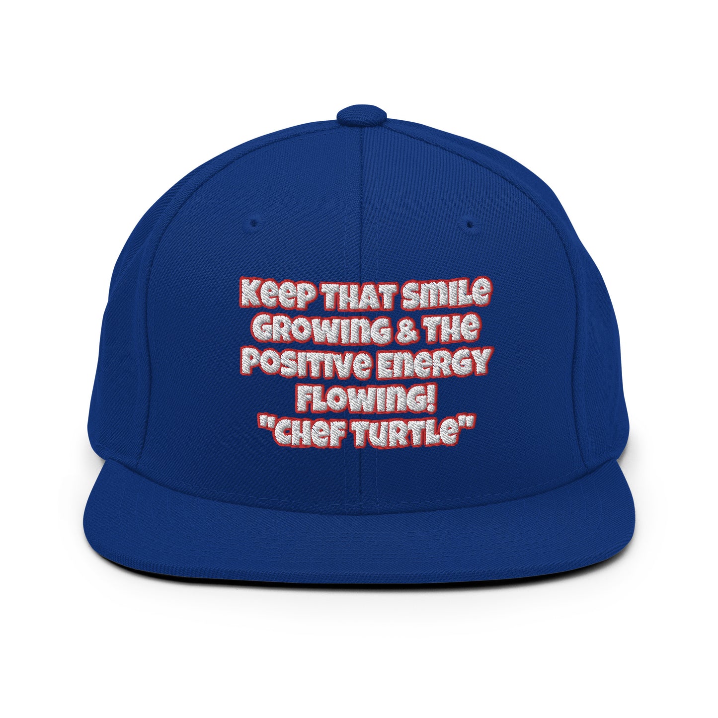 Chef Turtle Positive Quote Snapback Hat