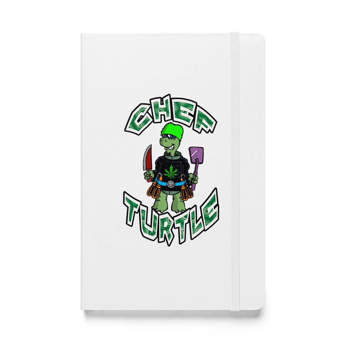 Chef Turtle Logo Hardcover bound notebook