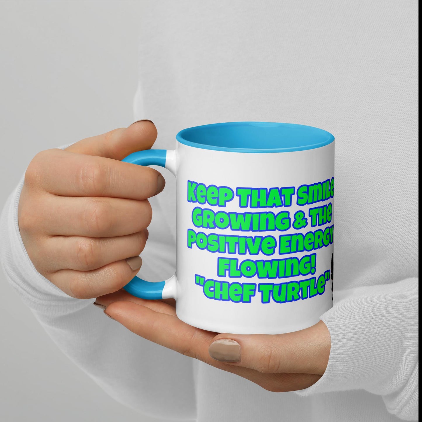 Chef Turtle Positive Quote Mug with Color Inside