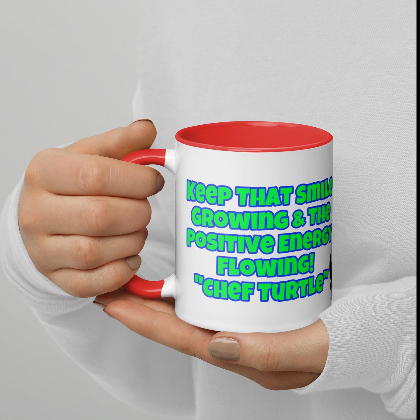 Chef Turtle Positive Quote Mug with Color Inside